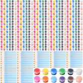 100 Sets Mini Acrylic Paint Set 1400 Pcs 12 Colors Acrylic Painting Strips 100 Flat Brushes 100 Pointed Brushes For Adults Home Birthday Art Craft Party Favors (2Ml)