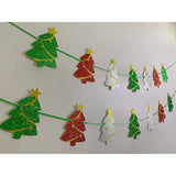 Christmas Decorations - Christmas Tree Banner Garland For Xmas Hanging Decor(Pre-Strung)