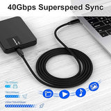 240W USB C 4.0 Cable 6.6FT 40Gbps 8K Display Fast Charging Thunderbolt MacBook