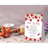 Don'T Say Baby Game Sign With 50 Mini Clothespins For Strawberry Baby Shower, Gender Reveal Party Decorations, Party Favors Supplies (Mq-1-14)