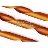Copper Satin Ribbon 7/8 Inch X 50 Yards Double-Faced Polyester Ribbons For Bows Crafts Gift Wrapping Christmas Flower Bouquet Fall Wedding