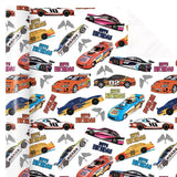 Racing Car Wrapping Paper Roll - Mini Roll - 17 Inch X 16.5 Feet - Happy Birthday Car Wrapping Paperfor Kids Boys Birthday, Baby Shower