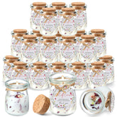 20 Pcs Wildflowers Baby Shower Favors Party Candle Lavender Scented Glass Mason Jar Wax Candle Bulk For Guests Girl Boy Gender Reveal Party Gifts(Colorful)