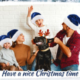 20 Pcs Santa Hats Bulk Plush Christmas Hats For Adults Women Men Holiday Party Costume(Navy Blue)