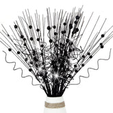 16Pcs Glitter Christmas Tree Picks Curly Sprays Sparkle Artificial Berry Stems Twigs 17" Ting Branches Vase Fillers Decorative Sticks For Xmas Tree Decorations Winter Wreath Diy Crafts (16, Black)