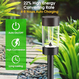 12 Pack Solar Pathway Lights Waterproof Cool White Landscape Garden Yard Walkway Lights