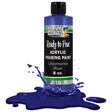 Pouring Masters Ultramarine Blue Acrylic Ready To Pour Pouring Paint - Premium 8-Ounce Pre-Mixed Water-Based - For Canvas, Wood, Paper, Crafts, Tile, Rocks And More