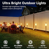 8 Pack Bright Solar Pathway Lights Waterproof 3000K Tungsten Filament Garden Yard Lights