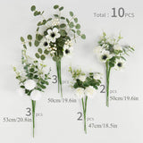 Artificial Flowers Bouquets, Artificial Silk Flowers Bouquets For Wedding, Home Table Decorations, Wedding Centerpieces Bouquets Flowers Arrangement Decorations