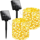 2 Pack Solar Fairy String Lights 80FT 200 LED Warm White Outdoor Waterproof Twinkle Lights with 8 Lighting Modes for Patio Garden Tree Party Holiday Decor