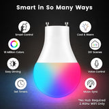 GU24 Smart LED Light Bulbs 10W 900LM RGBCW Color Changing Alexa Compatible 2 Pack