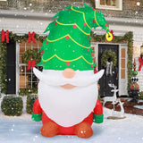 5 Ft Christmas Inflatable Outdoor Decorations, Inflatables Christmas Gnome Yard Decor With Christmas Tree Hat, Built-In
