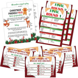 Christmas Friendly Feud Game, Friendly Feud Quiz, Baby Shower Game Cards For Adults, Family Activity, Feud Trivia Quiz, Games For Families Party Winter Party Supplies-Lp6