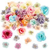 174 Pcs Fake Mini Flowers For Crafts Small Silk Artificial Fabric Flowers Bulk For Diy Wedding Birthday Party Wreath Decor, 2 Cm 4 Cm(Multicolor)