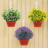 Artificial Flowers Outdoor Fake Flowers For Decoration Uv Resistant No Fade Faux Plastic Plants Garden Porch Window Box Décor (6 Bundles, 2#Yellow)