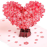 Valentine'S Day Card, Love Greeting Card With Unique Heart Tree, Perfect Handmade Present For Couple, Wedding, Anniversary, Birthday