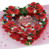 Valentines Day Card - 3D Red Roses Pop Up Valentines Cards With Envelope - Valentine'S Day Gift Love Card For Him Her Husband Wife Boyfriend Girlfriend