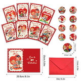 24 Pack Vintage Valentine'S Day Cards Kit With 8 Designs Retro Cute Style Kids Blank Greeting Note Cards Stickers And Red Envelopes For Valentine'S Gifts Exchange School Classroom Prize
