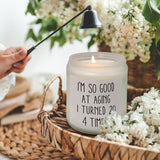 80Th Birthday Candle, Funny 80Thbirthday Candles Gifts For Women Men, 80 Birthday Gifts Soy Candle, I’M So Good At Aging I Turned 20 4 Times Lavender Fragrance Candles For Homescented
