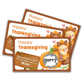Happy Thanksgiving Scratch Off Game Cards - 50 Pack- Find The Pumpkin Pie To Win - Turkey& Pumpkin Thanksgiving Party Game For Adults Family Fun Dinner Activities - A01