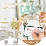50 Pcs Funny Christmas Diaper Raffle Tickets - Baby Shower Game Diaper Raffle Card For Gender Reveal Baby Shower Party Games Decoration Centerpiece Enter To Win Drawing Prize Small 3.5" X 2" - A35