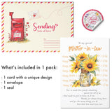 Happy Mothers Day Card Mother In Law, Mothers Day Card For Mother In Law With Envelope And Seal, Mothers Day Card For Boyfriends Mom