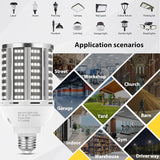 LED Corn Light Bulb 2 Pack 80W 10500LM Commercial Grade 5000K Daylight E26 E39 Warehouse Garage Lighting