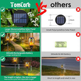 8 Pack Solar Flame Torch Lights Waterproof Flickering Flame Garden Patio Yard Landscape Lights