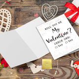 Funny Valentines Day Card For Boyfriend Girlfriend, Will You Be My Valentine Card Gift For Him Men (Check One), 8 X 5.3 In, Blank Inside, Red Envelope