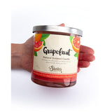 Grapefruit Highly Scented Natural Soy Candle, Essential Fragrance Oils, 100% Soy, Phthalate & Paraben Free, Clean Burning, 9 Oz.