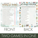 Little Adventurer Baby Shower Party Games – 2-Game Bundle With Guess Who Mommy Or Daddy & All Things Wilderness Matching Game – 20 Player Cards, Adventure-Themed Baby Shower Activities