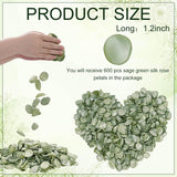600Pcs Silk Rose Petals Sage Green Flower Petals Artificial Scatter Flowers For Bridal Shower Romantic Night Wedding Aisle Table Centerpieces Reception Tables Decorations