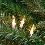 Mini Incandescent Christmas Lights - Clear - 4' White Wire - 10Ct