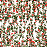 10 Pack 82 Feet Artificial Rose Vine Hanging Flower Garland Fake Roses Flowers Plants Ivy String Home Hotel Office Wedding Party Garden Décor