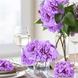 100 Pcs Hydrangea Artificial Flowers Bulk 7.48 Inch Artificial Hydrangeas With Removable Stems Faux Flowers Wedding Decor For Home Garden Party Decoration Diy Project (Lavender)