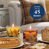 PartyLite Freshly Baked Fall Mini Jar Pair, Almond Pear Tart & Banana Walnut Bread, 35–45 Hour Burn Time Each, Decorative Glass Jar Candles, Sweet & Cozy Autumn Fragrances, Great for Gifting
