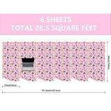 Reversible Cat Birthday Wrapping Paper Roll For Kid'S Girl'S - Cute Cat, Paw Print & Dot On Pink Design Gift Wrap For Birthday, Holiday, Baby Shower - 17 In X 20 Ft(Total 28.5Sq.Ft)