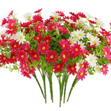 Cemetery Artificial Flowers With Vase Angel Mark - 2 Set Artificial Red Chrysanthemums Grave Memorial Flowers- Prayer Angel & Trumpet Angel Memorial Pendant For Headstones Gravesite Decoration