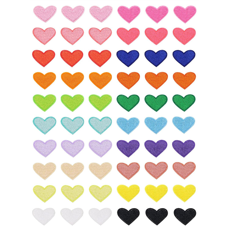 1 Inch Iron On Patches For Clothing Repair Embroidered Heart Patches S
