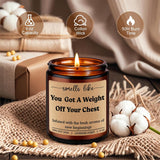 Get Well Candle - Mastectomy Gifts For Women, Breast Cancer Gifts - Funny Breast Reduction, Mastectomy Recovery, Cancer Survivor, Top Surgery Present For Woman, Men - Post Lumpectomy Must Haves