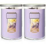 Yankee Candle Lemon Lavender Scented, Classic 22oz Large Tumbler 2-Wick Candle, Over 75 Hours of Burn Time, Ideal for Home Decor or Gifts (Pack of 2)