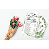 Bridal Shower Game Cards, Wedding Shoe Game, Tropical Jungle Theme Engagement Party Cards For Wedding, Set Of 30 (Leaf004)