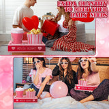 20 Pcs Valentine'S Day Movie Night Supplies Galentines Movie Night Paper Snack Trays Popcorn Candy Holder Snack Boxes Cardboard Food Holder Trays