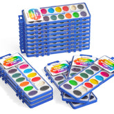 16 Colors Watercolor Paint Set Bulk, 15 Pack, Watercolor Paint Set With Paint Brushes For Kids And Adults, Washable Paint For Classroom, Parties, Kindergarten And Art Activities