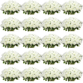 150 Pcs Artificial Silk Roses Flowers Bulk For Weddings, Valentine'S Day & Home Decor - Realistic Long Stem Flowers(White)