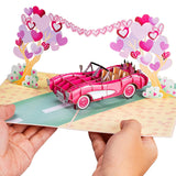3D Road To Love Valentines Day Pop Up Card, Gift For Valentines Day, Mothers Day, Birthday, Wedding, Anniversary, All Occasion - 5" X 7" Cover - Includes Envelope And Note Tag