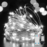 33FT 100 LED White Fairy Lights Plug In Waterproof Twinkle Firefly String Lights for Wedding Christmas Patio Garden Indoor Outdoor Decor