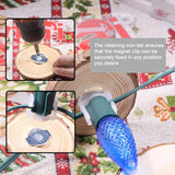 100Pcs Extra Strong Magnetic Christmas Light Clips, With Iron Sheet And Screws To Hold The Magnet Clips For Hanging Christmas Lighting