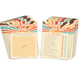 Here Comes The Son Baby Shower Games – 50 Pack Boy Baby Shower Activities, Retro Sunshine Theme, Includes Bingo And Guess Who