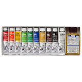 Holbein Duo Aqua Oil Compact Set of 10, 10ml tubes + 40ml Linseed Oil